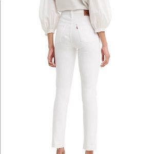 Levi's 501 High Rise White Skinny Jeans Size 27